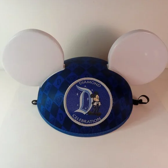 DISNEYLAND 60TH ANNIVERSARY DIAMOND CELEBRATION MICKEY MOUSE EARS HAT - Picture 1 of 9